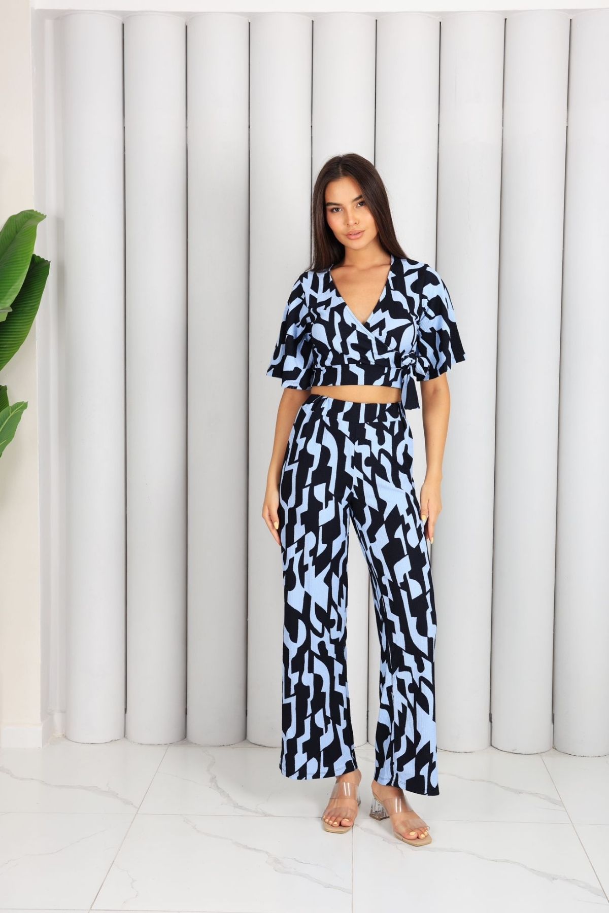 Geometrik desenli  İkili takım